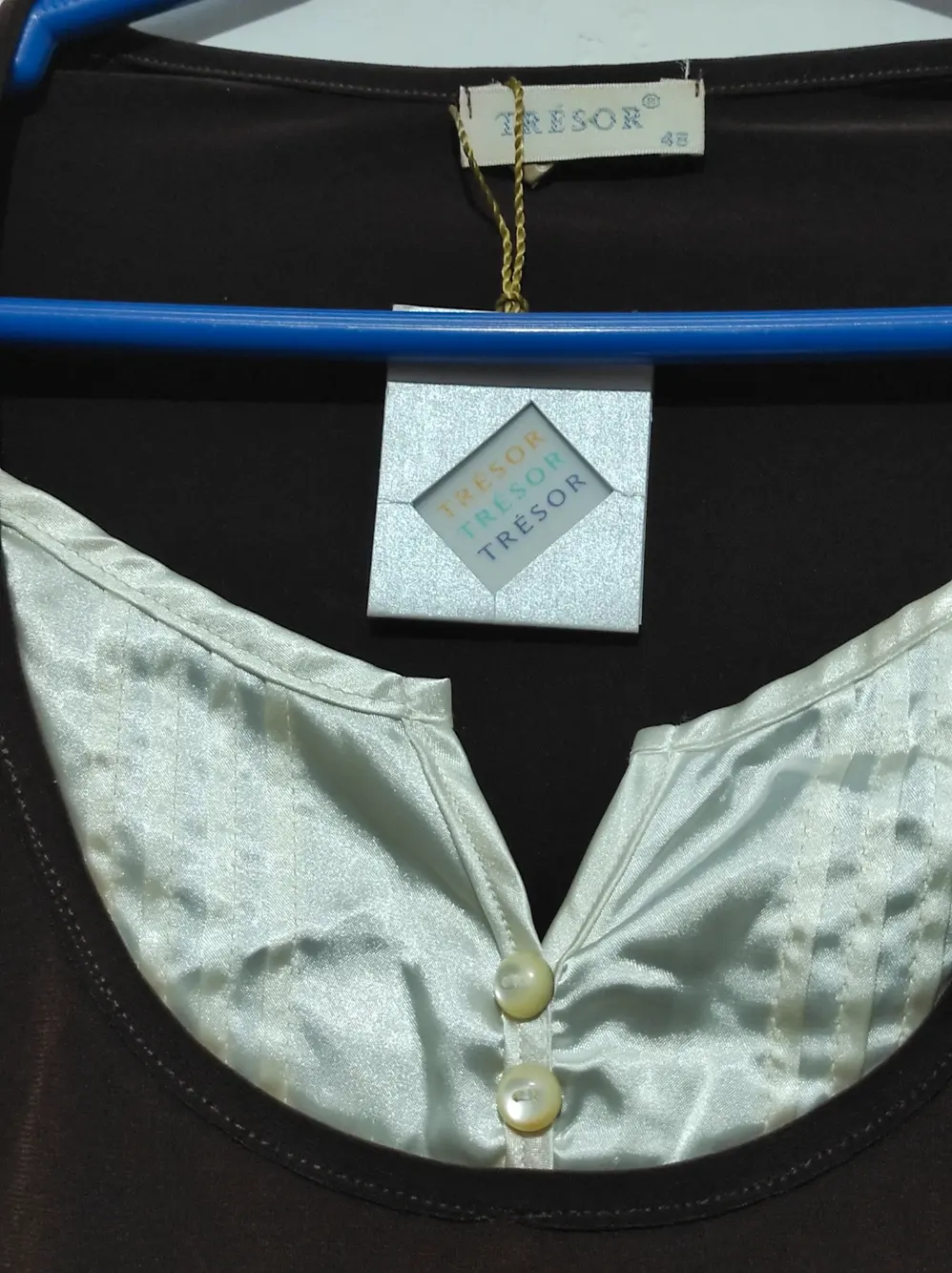 Blusa vintage Tresor talla 48 sirve para M/L ver medidas, foto 2