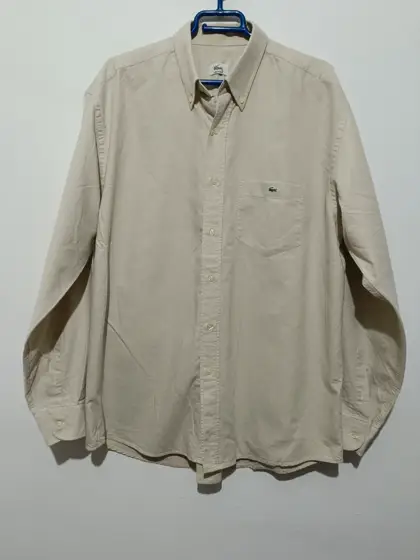 Camisa manga larga 100% algodón Lacoste talla 43 ver medidas