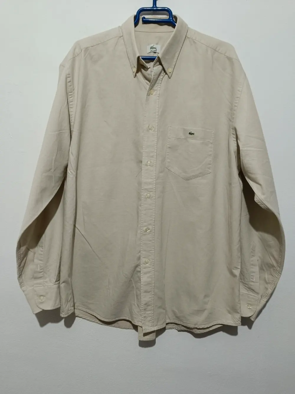 Camisa manga larga 100% algodón Lacoste talla 43 ver medidas
