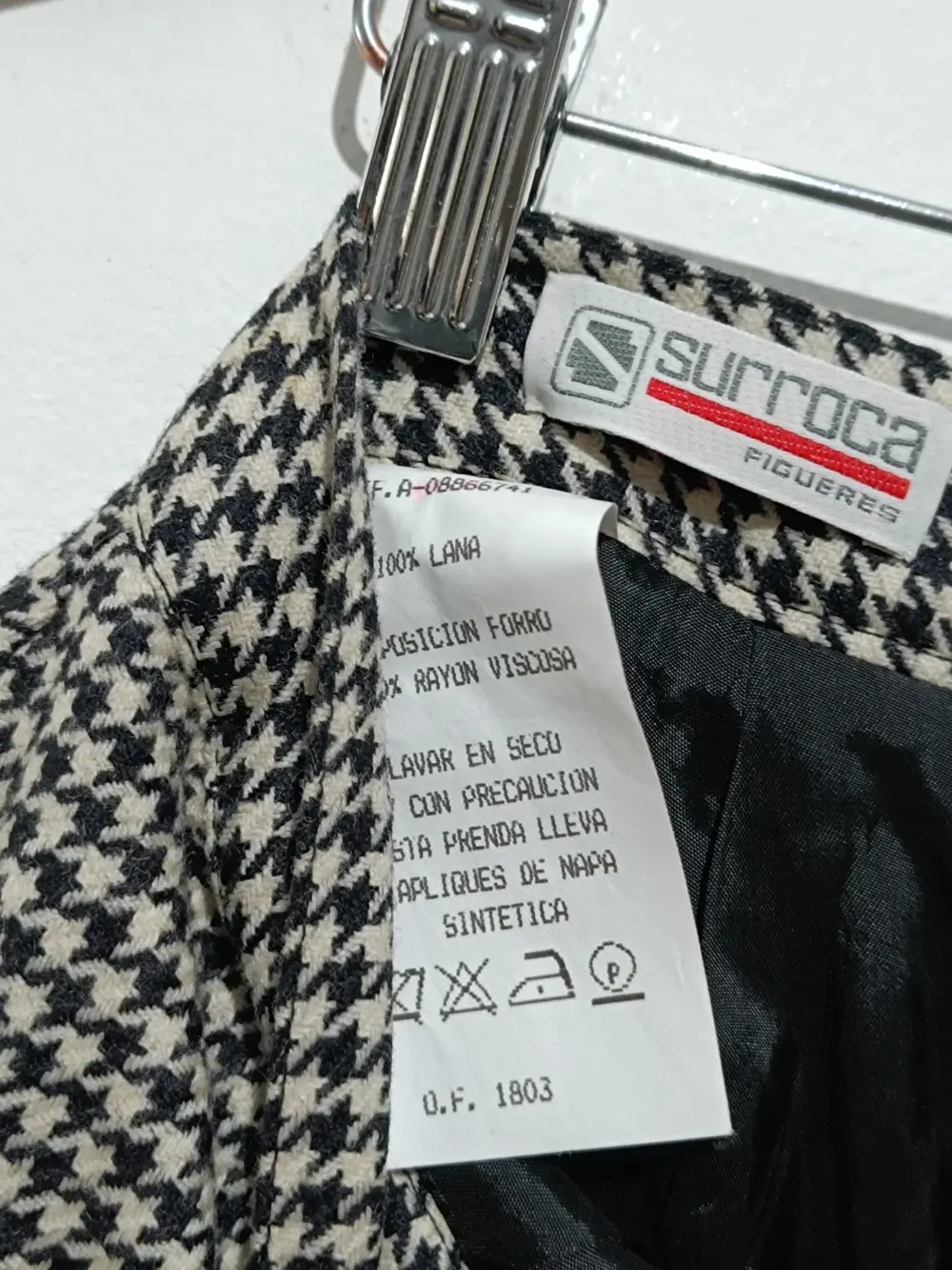 Falda vintage de lana Miguel Gil talla L ver medidas, foto 3