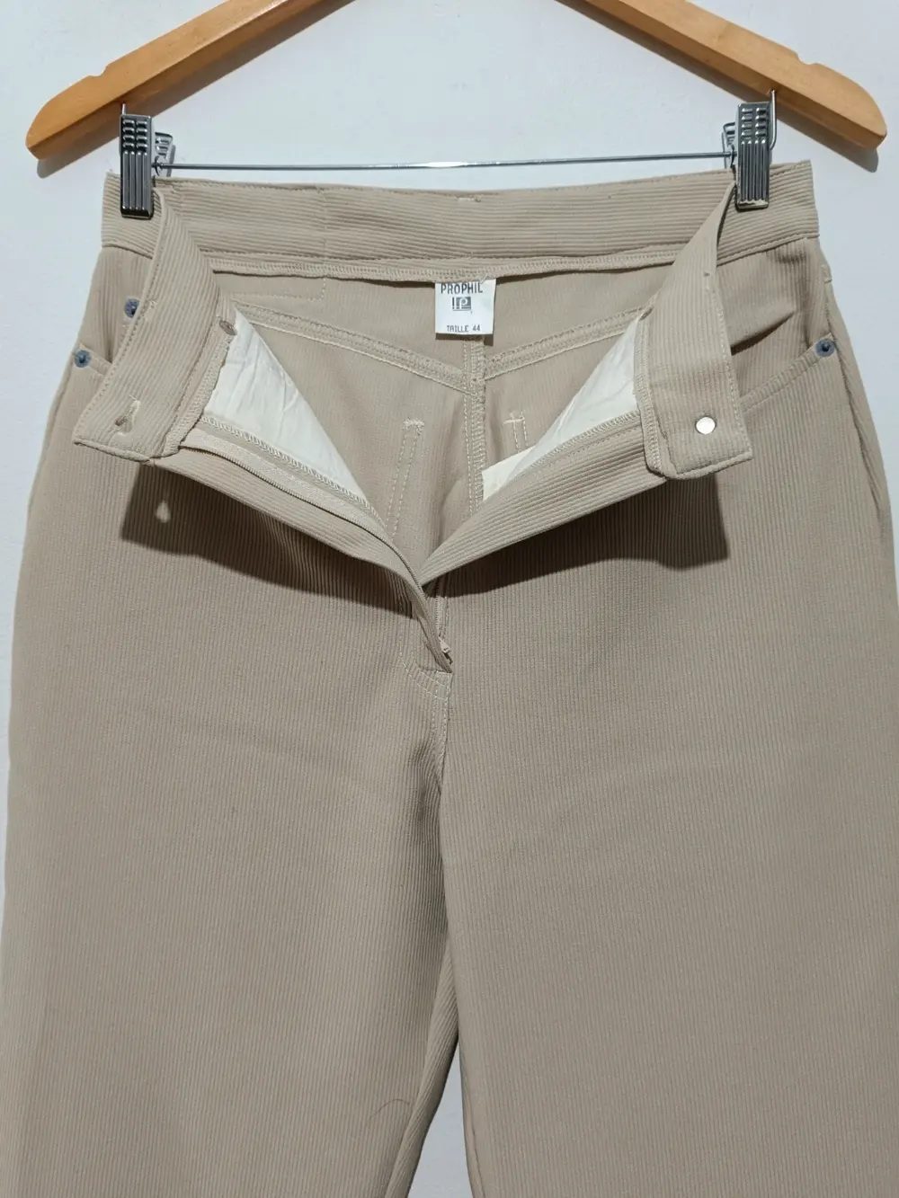 Pantalon beige mujer Prophil talla M ver medidas, foto 4