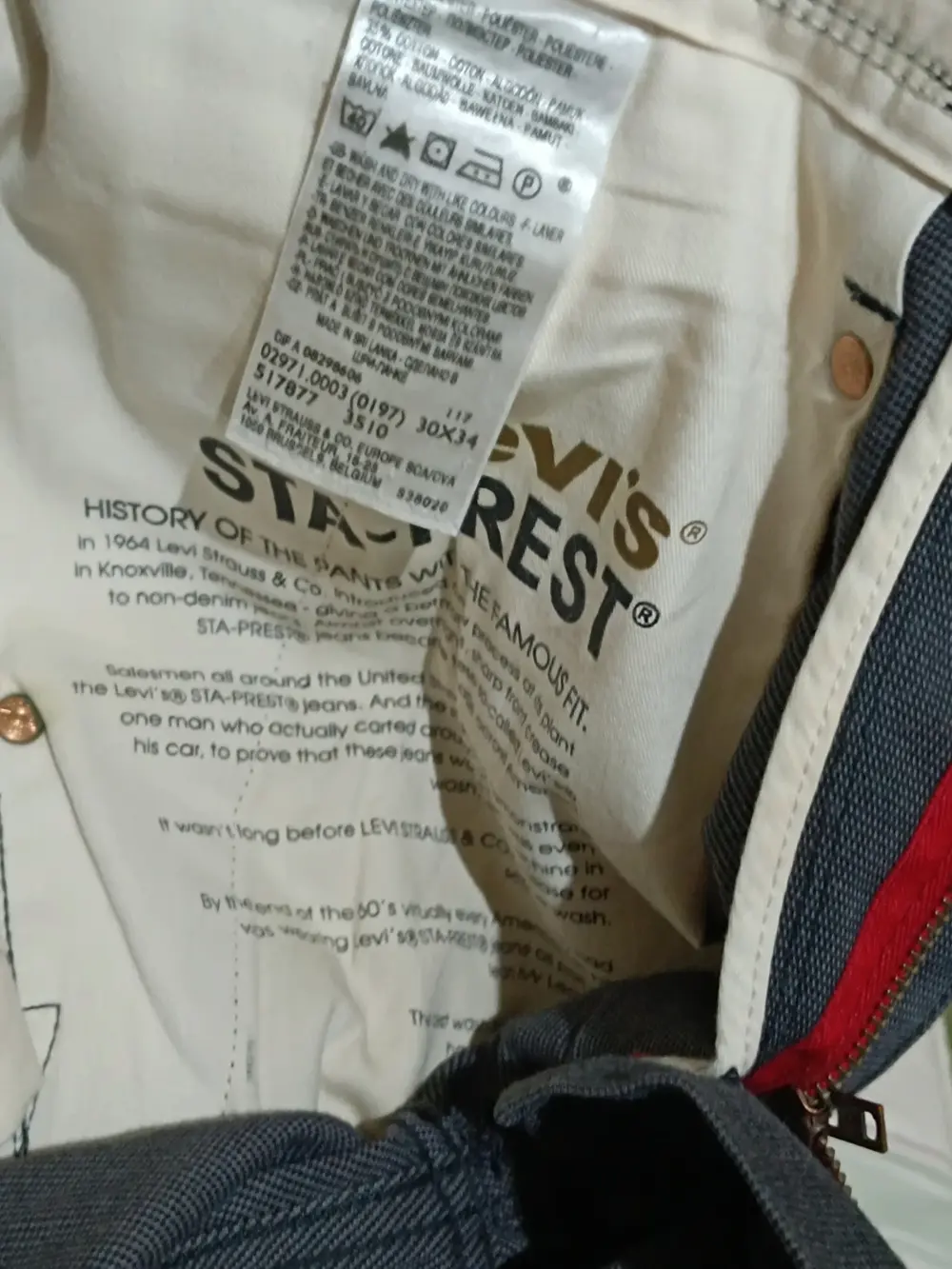 Pantalon vintage Levi's Sta-Prest talla 42 ver medidas, foto 5