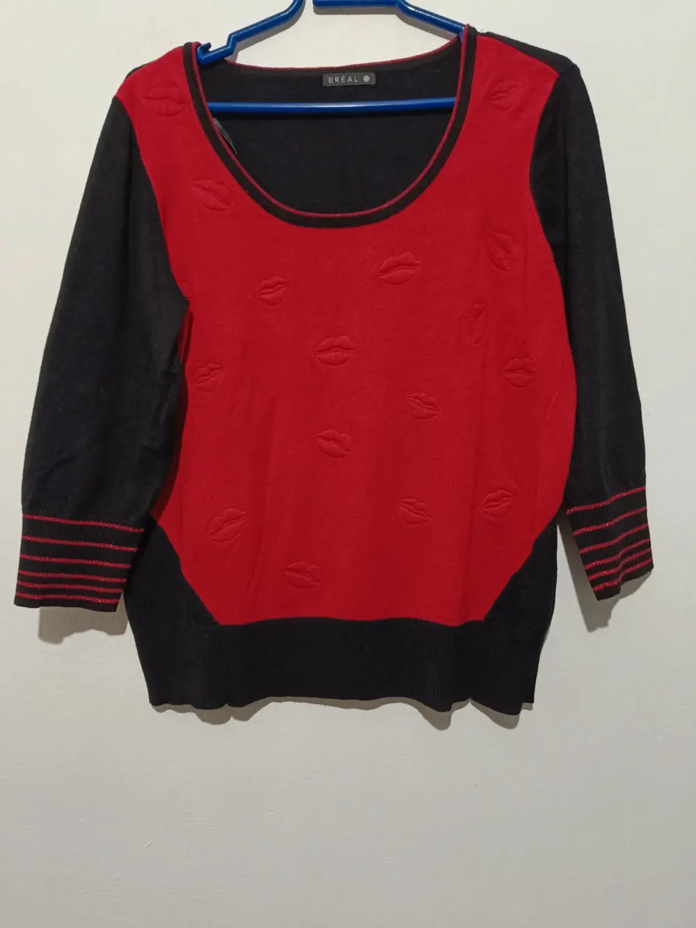Jersey cuello redondo labios Breal talla M ver medidas