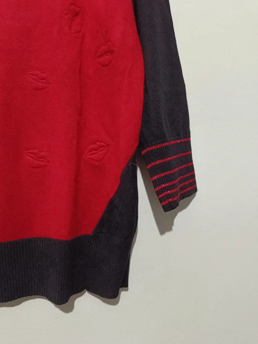 Jersey cuello redondo labios Breal talla M ver medidas, foto 2