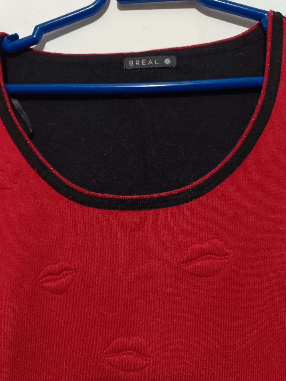 Jersey cuello redondo labios Breal talla M ver medidas, foto 3