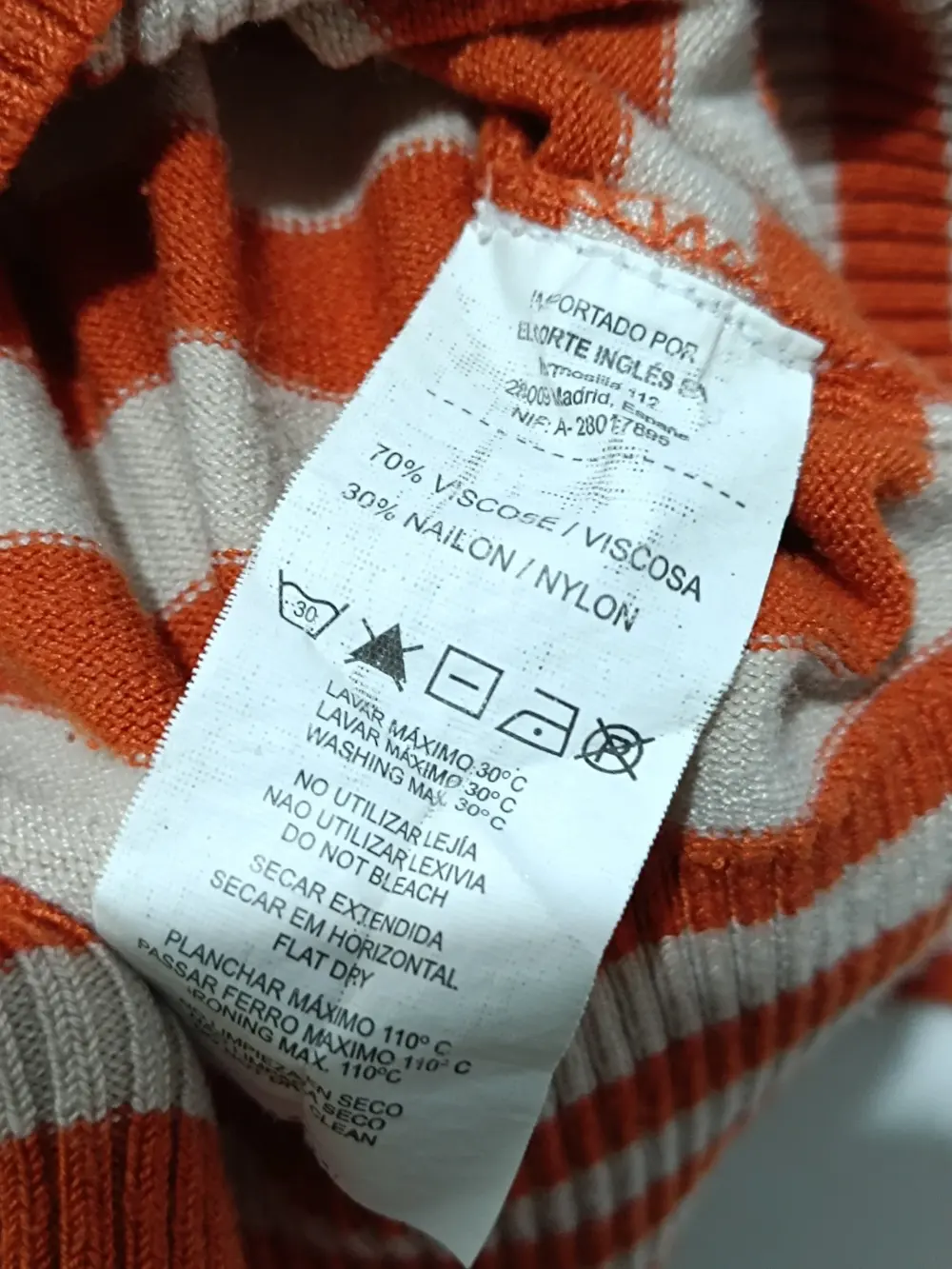Jersey fino a rayas cuello de pico Zendra talla 42 pero sirve para 40 ver medidas, foto 3