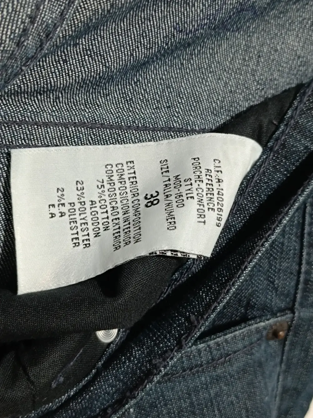 Pantalon vaquero ancho vintage tienda local talla M, foto 4