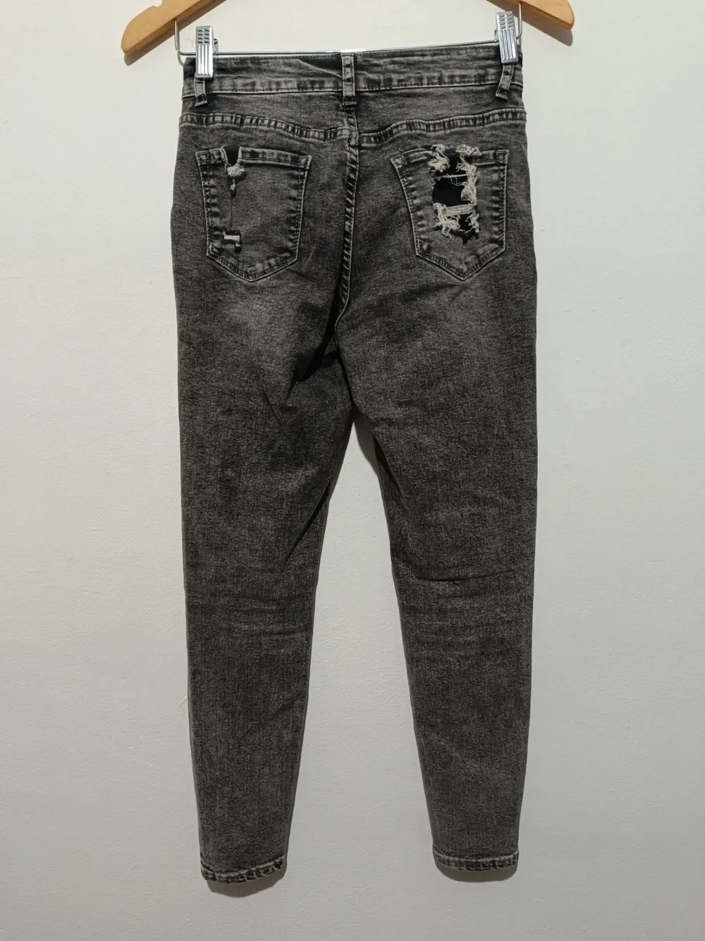 Pantalon vaquero roto pitillo Shein talla 36 S ver medidas, foto 5