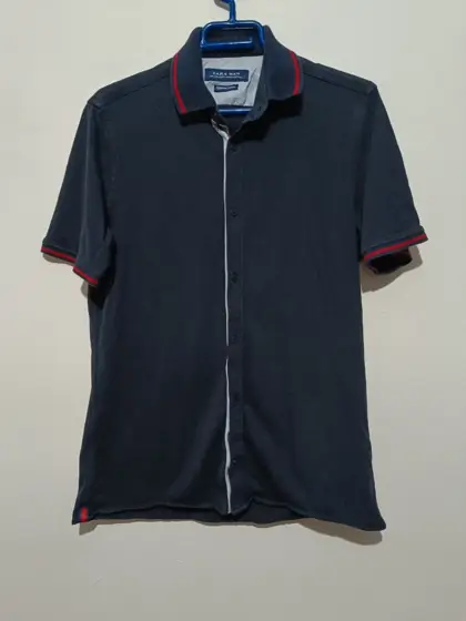 Polo manga corta Zara man 💯%cotton egyptian talla S