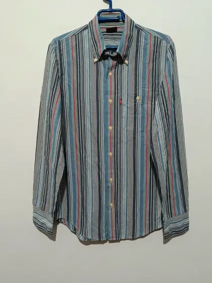 Camisa a rayas manga larga Levi's talla M ver medidas
