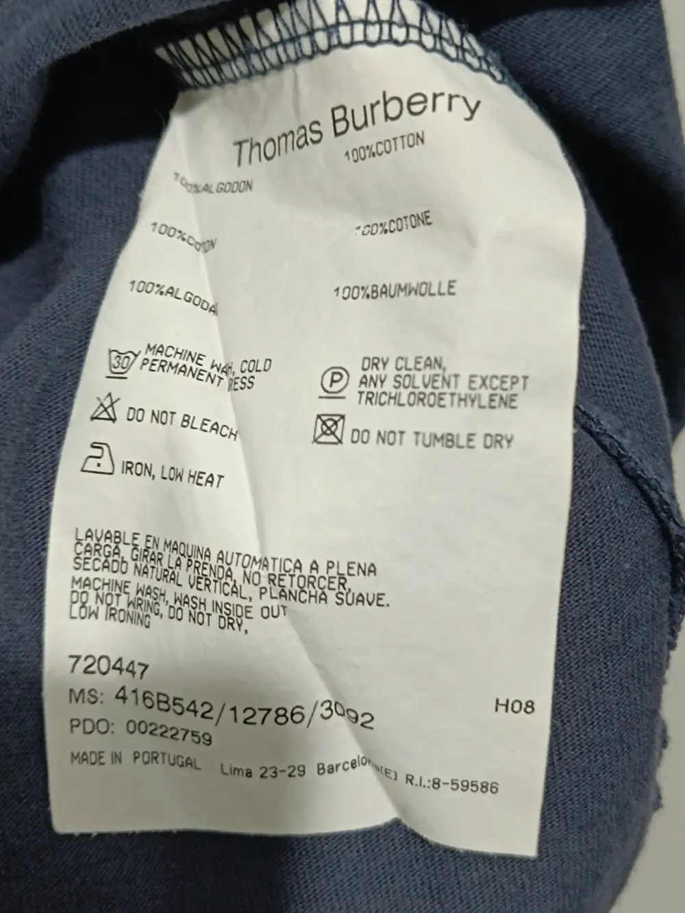 Camiseta manga corta Thomas Burberry talla S, foto 5