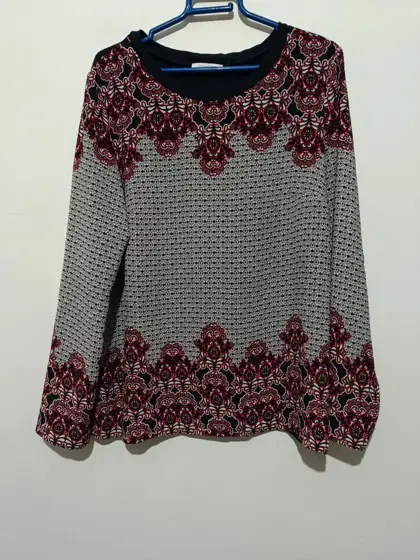 Camiseta blusa combinada manga larga M&S mode classic talla 44