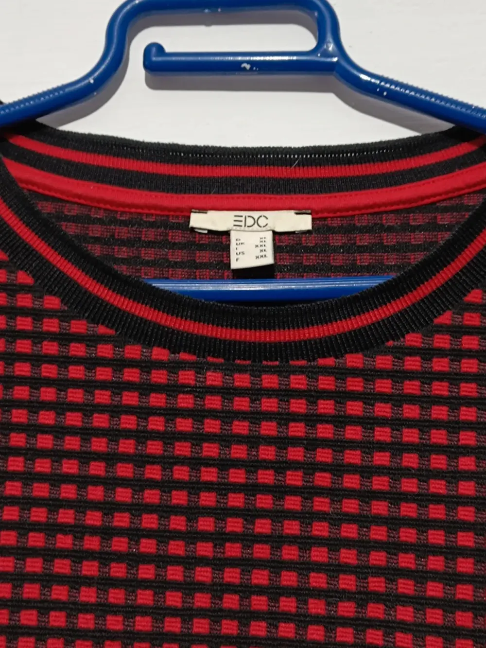 Camiseta a cuadros manga corta EDC talla XL, foto 3