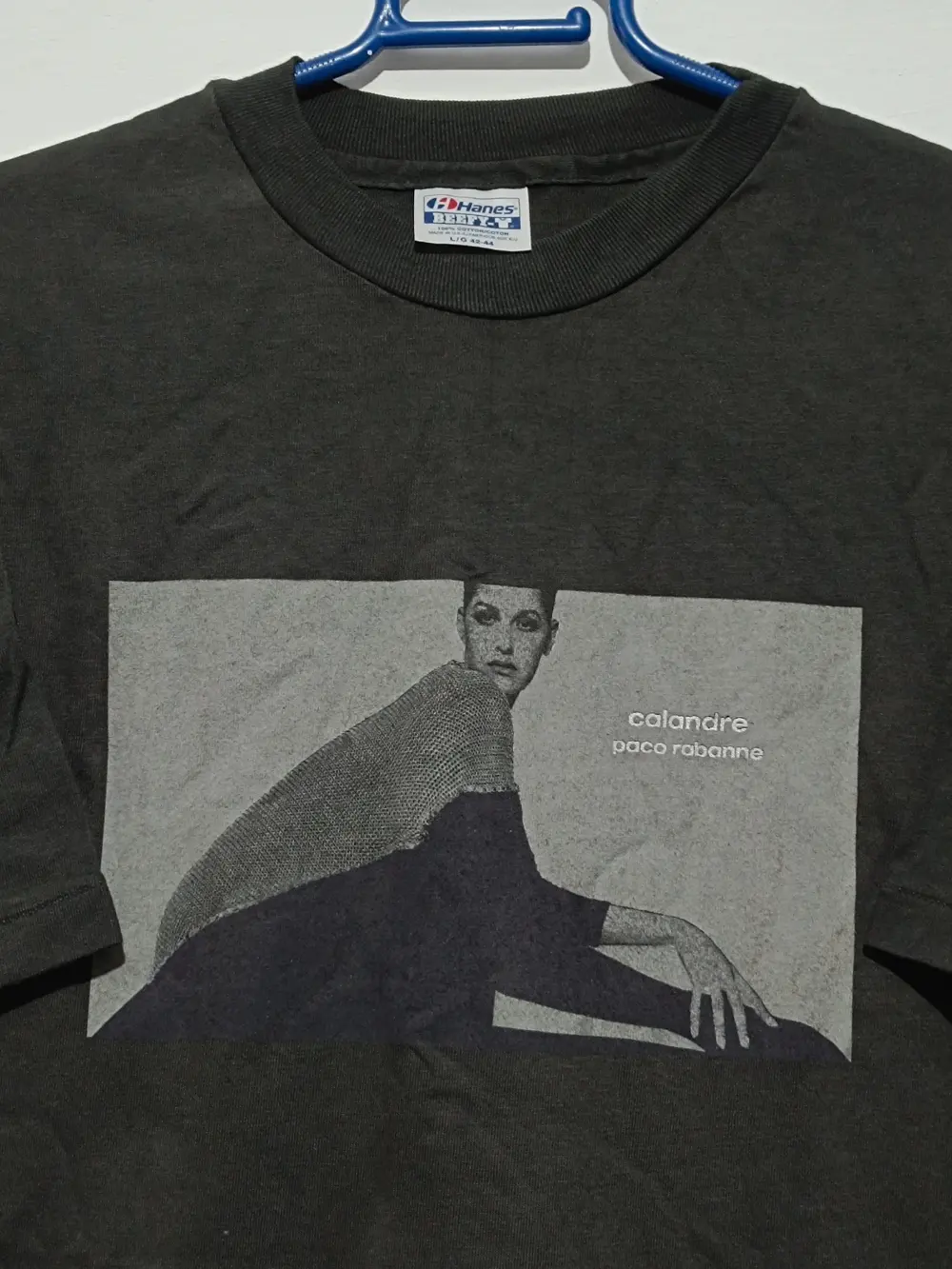 Camiseta vintage años 80 Paco Rabanne talla L 42/44 Hanes, foto 2