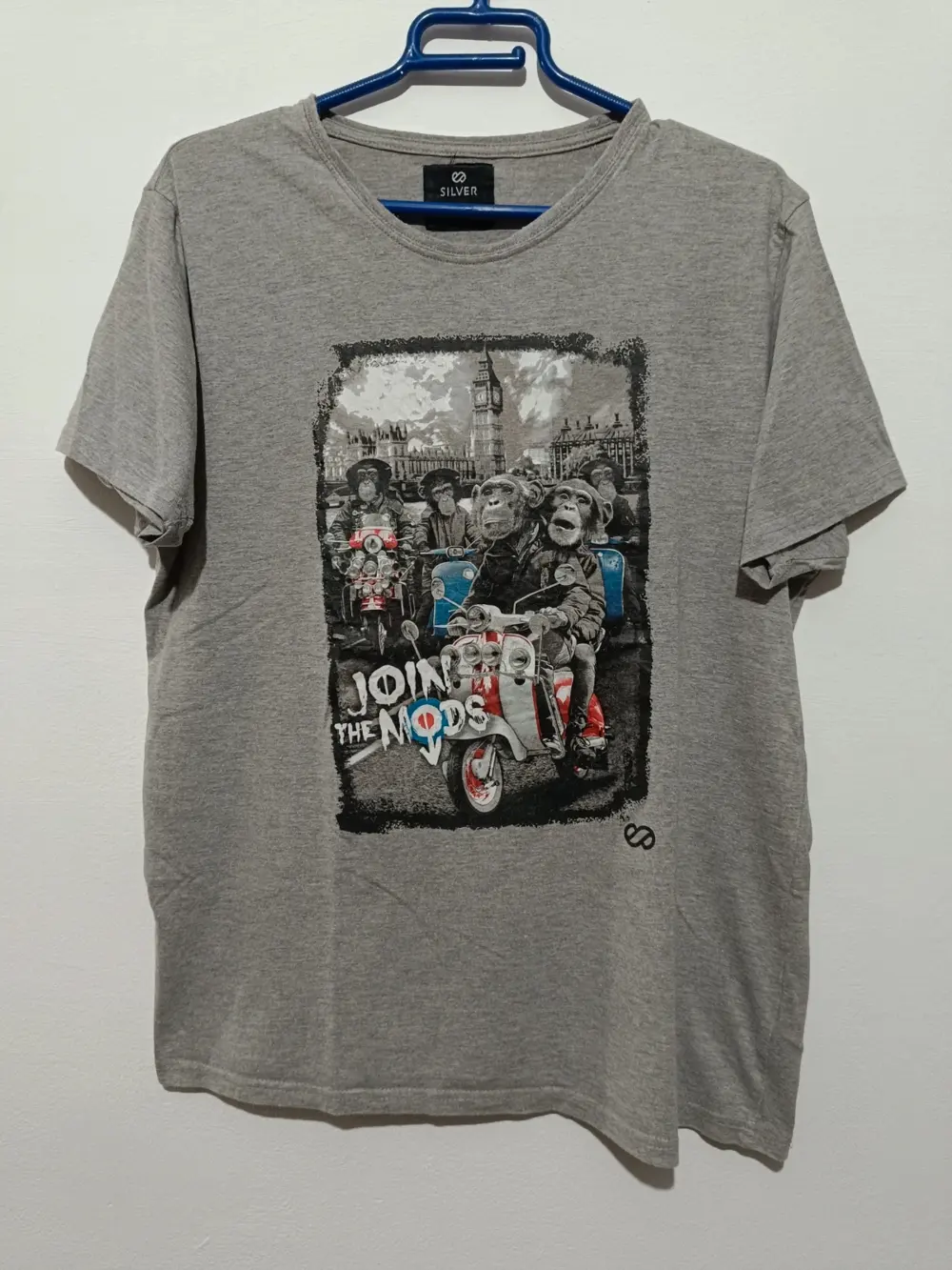 Camiseta manga corta Join the Mods Silver talla M