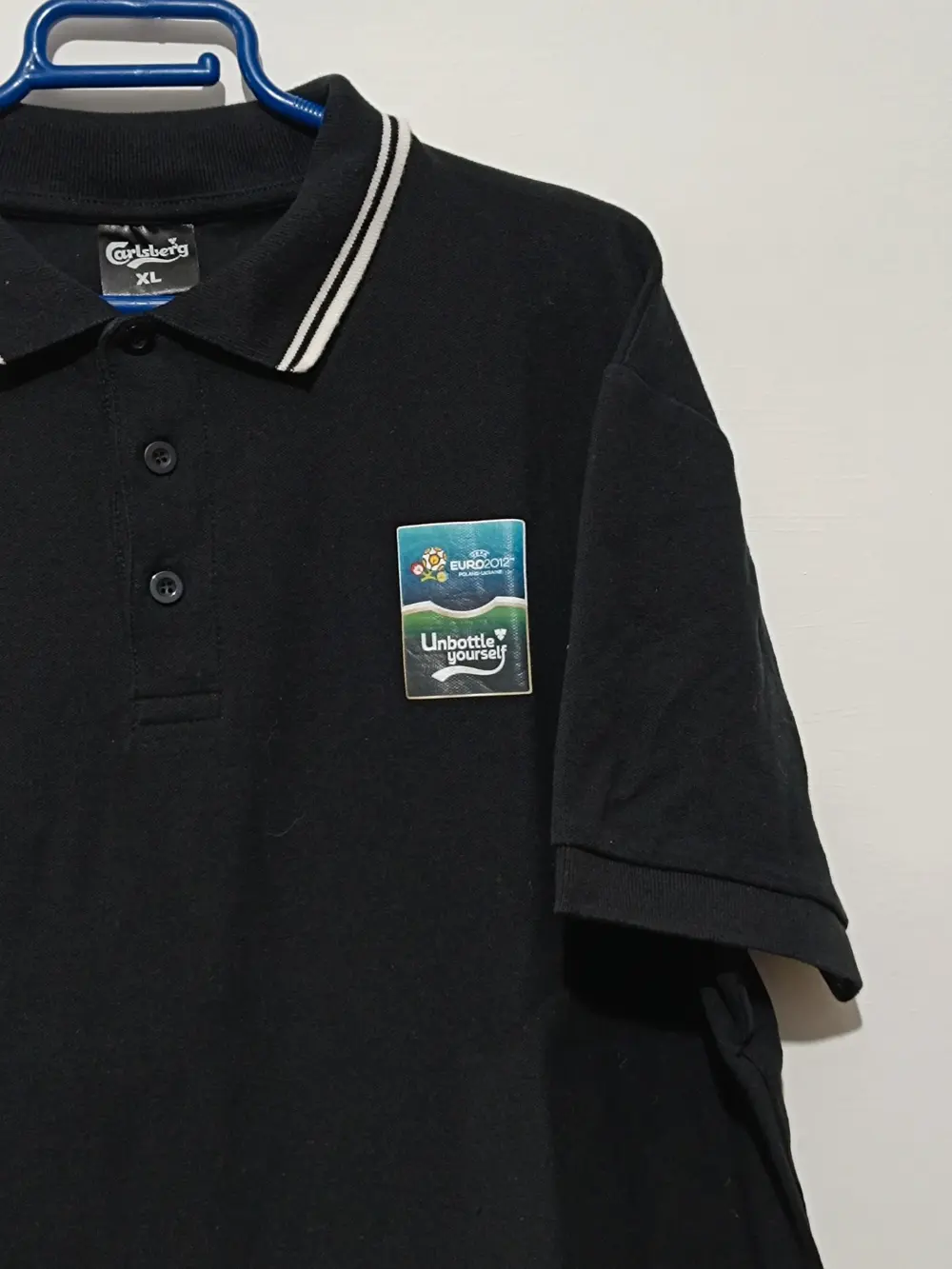Polo UEFA Euro2012 Poland Ukraine Staf Calsberg talla XL, foto 2