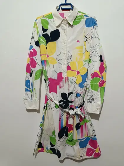 Vestido informal de verano estampado floral Burberry talla 46 eur 36 S ver medidas