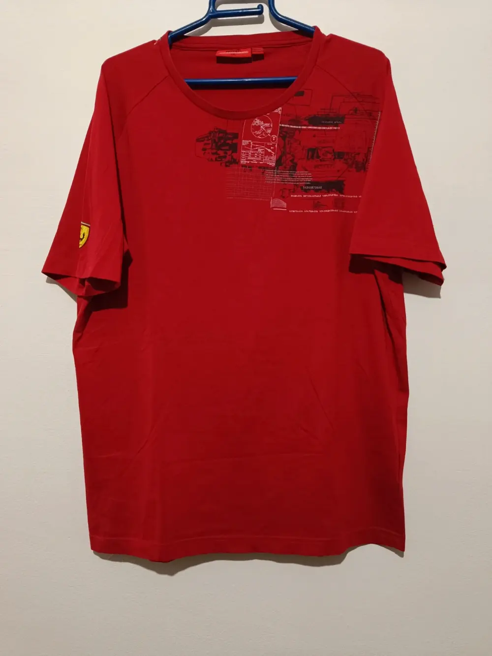 Camiseta manga corta Ferrari talla XXL sirve para XL ver medidas
