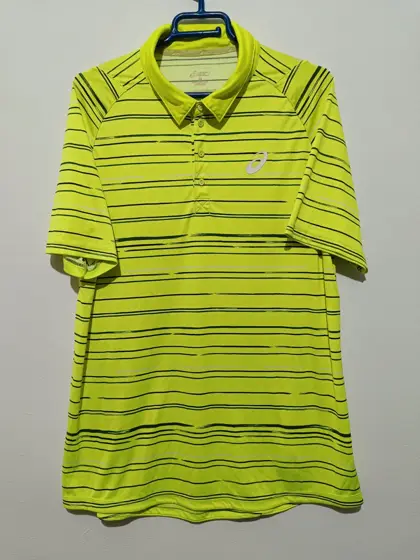 Polo Asics Graphic amarillo bela Motiondry talla L ver medidas