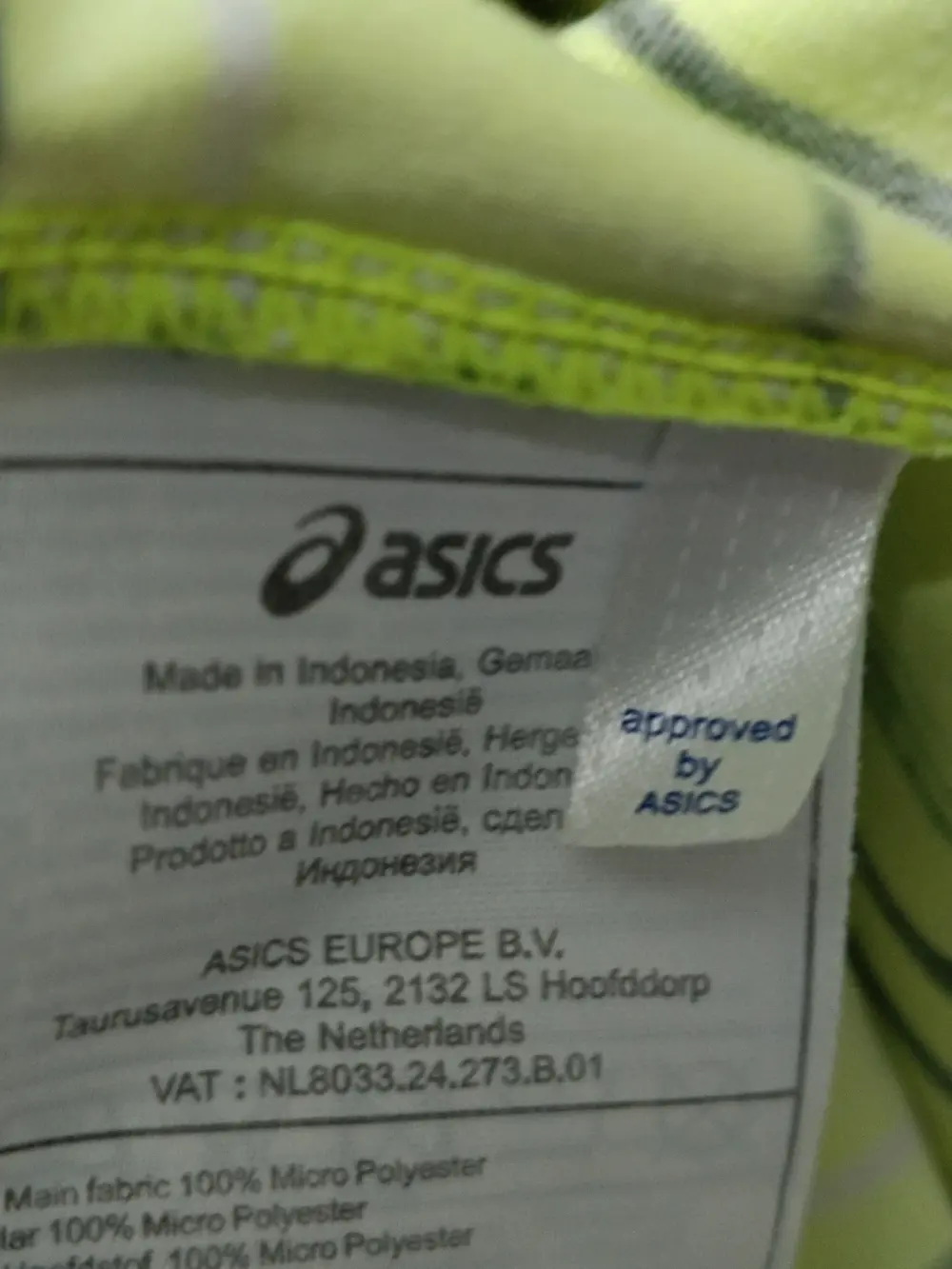 Polo Asics Graphic amarillo bela Motiondry talla L ver medidas, foto 5