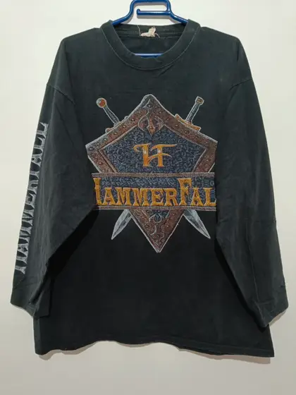 Camiseta vintage manga larga Hammerfall templar world crusade 1998/1999 talla XL Promodoro