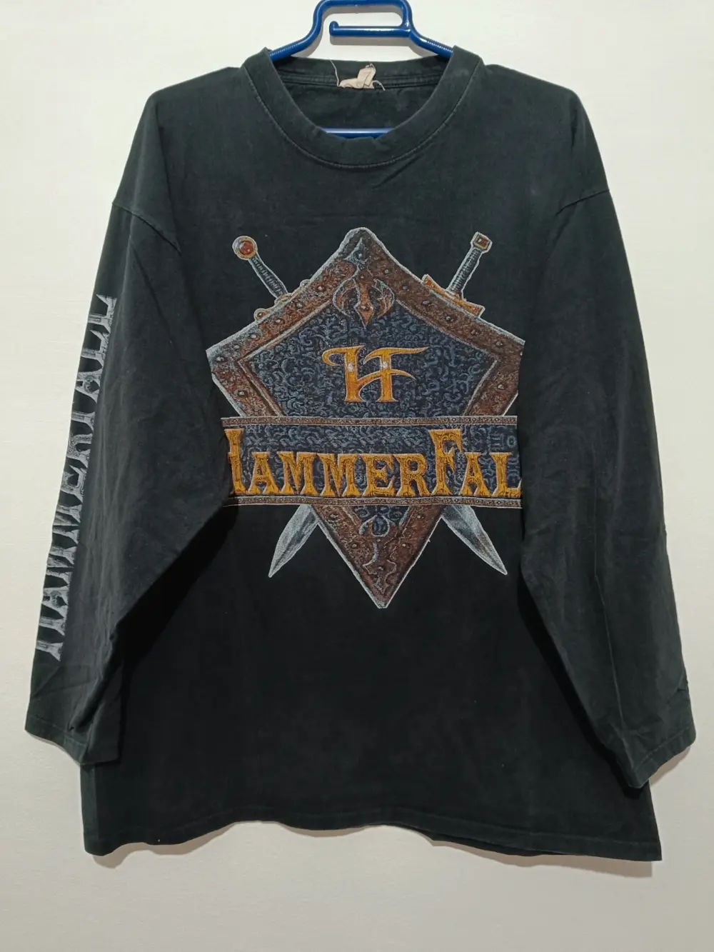 Camiseta vintage manga larga Hammerfall templar world crusade 1998/1999 talla XL Promodoro