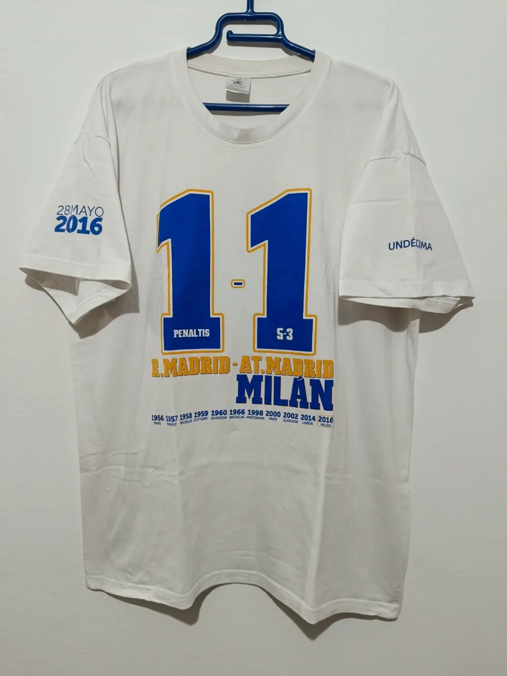 Camiseta Real Madrid Champions 2016 Final talla XL
