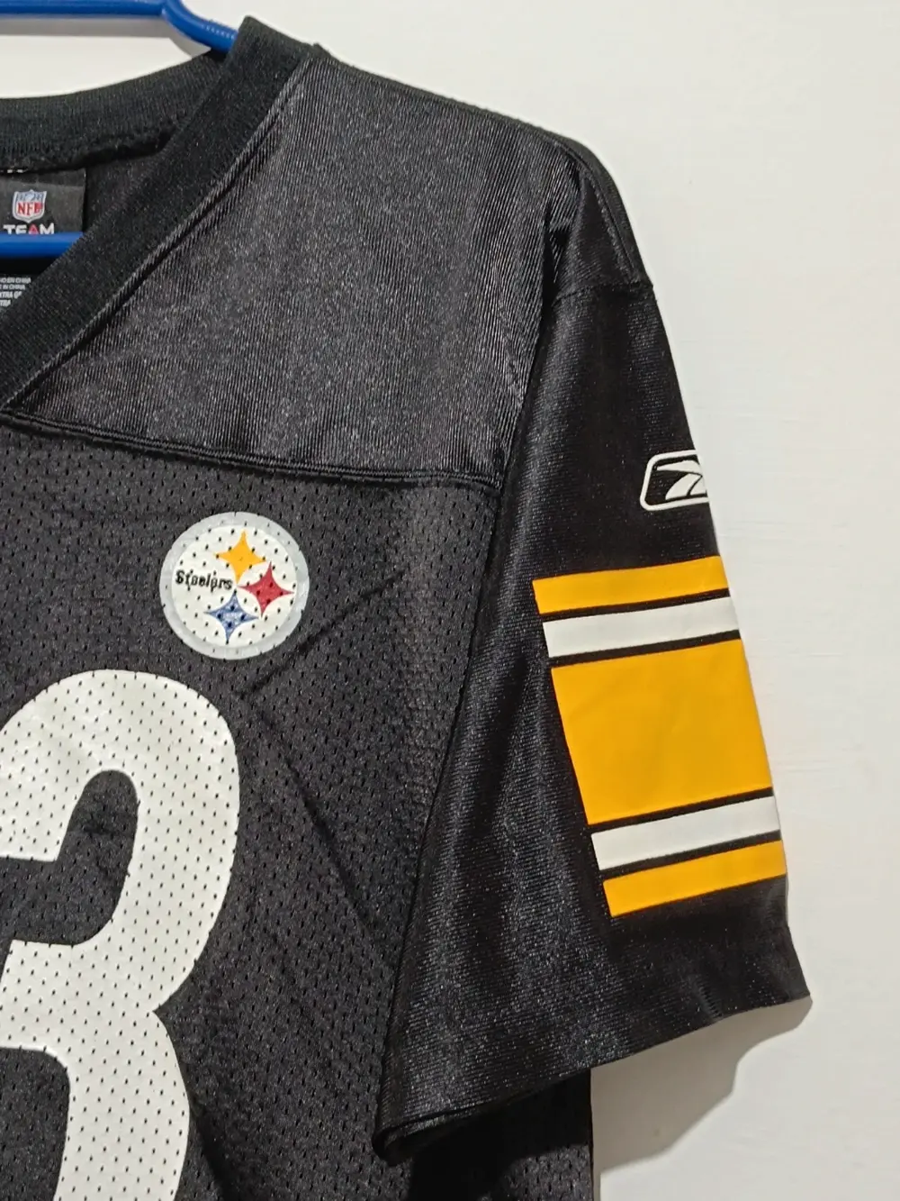 Camiseta NFL Pittsburgh Steelers 43 Polamalu Reebok talla 18/20 XL sirve para M ver medidas, foto 3