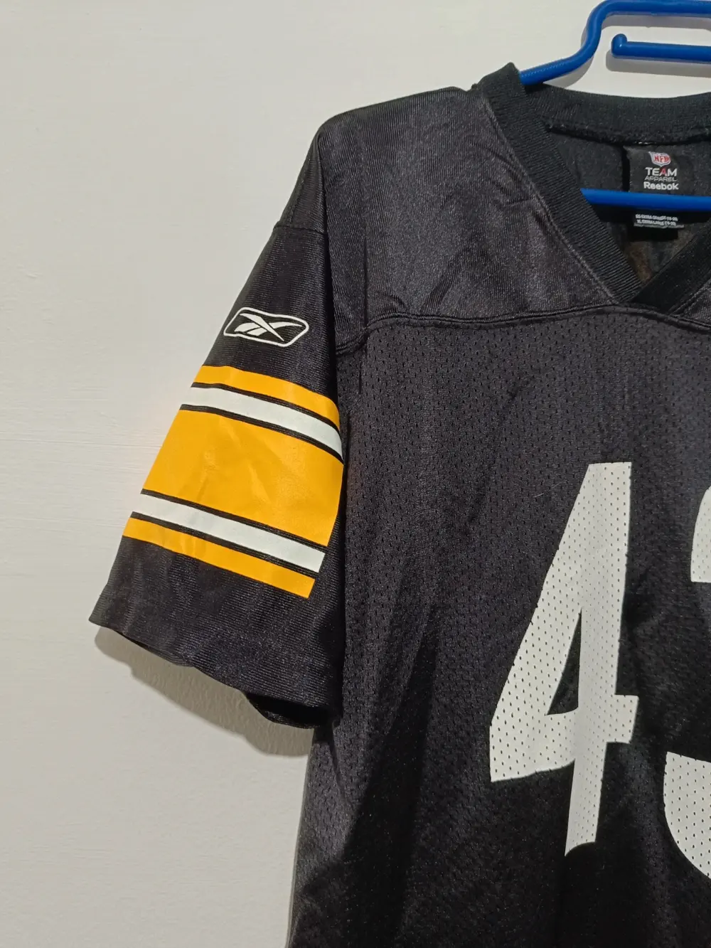 Camiseta NFL Pittsburgh Steelers 43 Polamalu Reebok talla 18/20 XL sirve para M ver medidas, foto 5