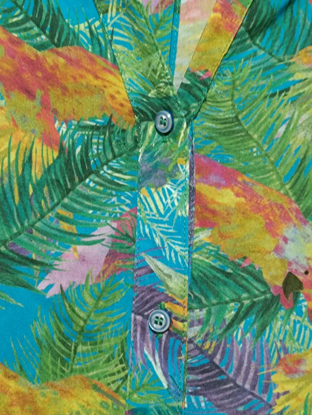 Camisa blusa tropical Wom & Now Barcelona talla 44, foto 4
