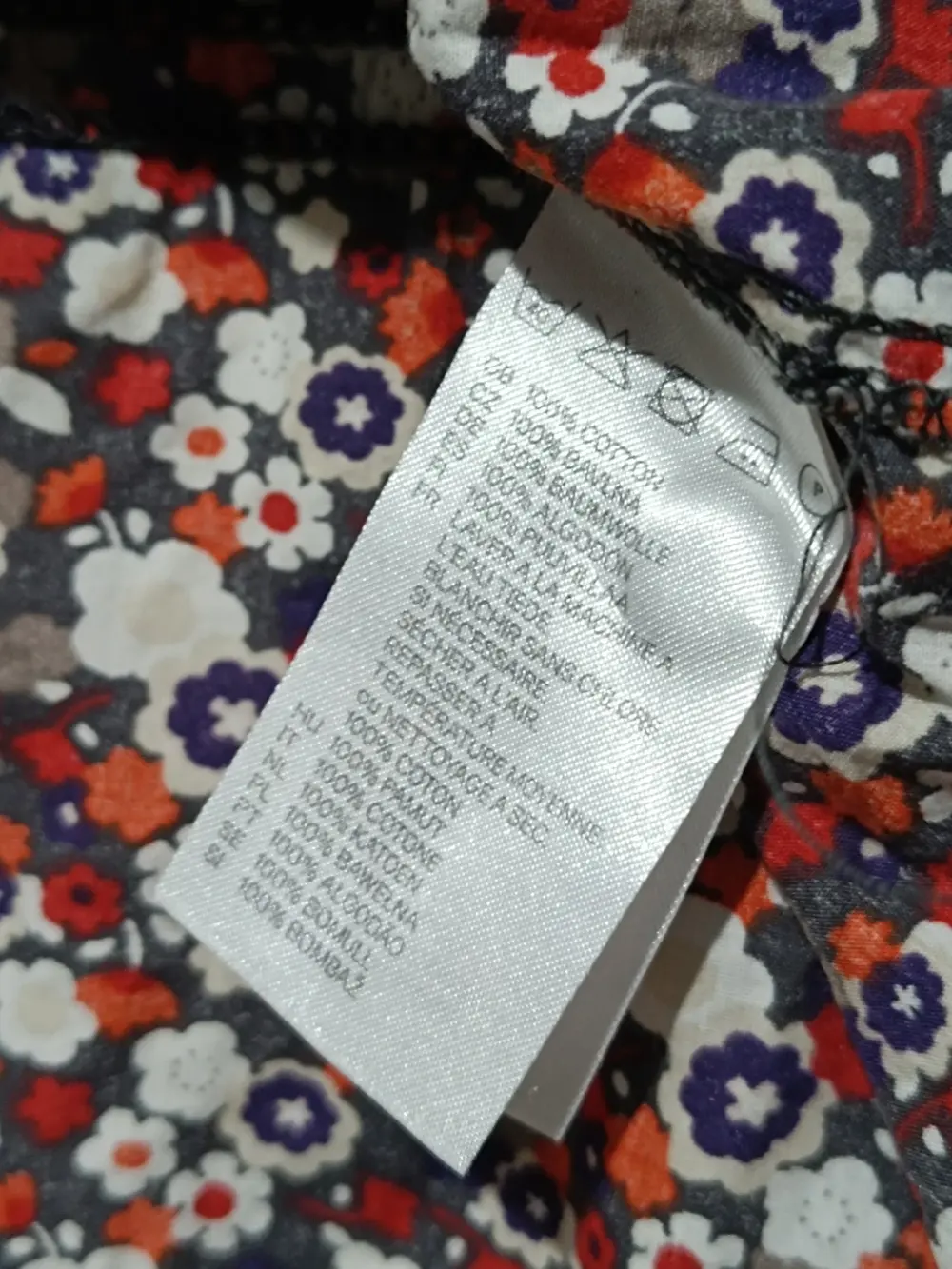 Blusa estampado floral H&M talla S, foto 3