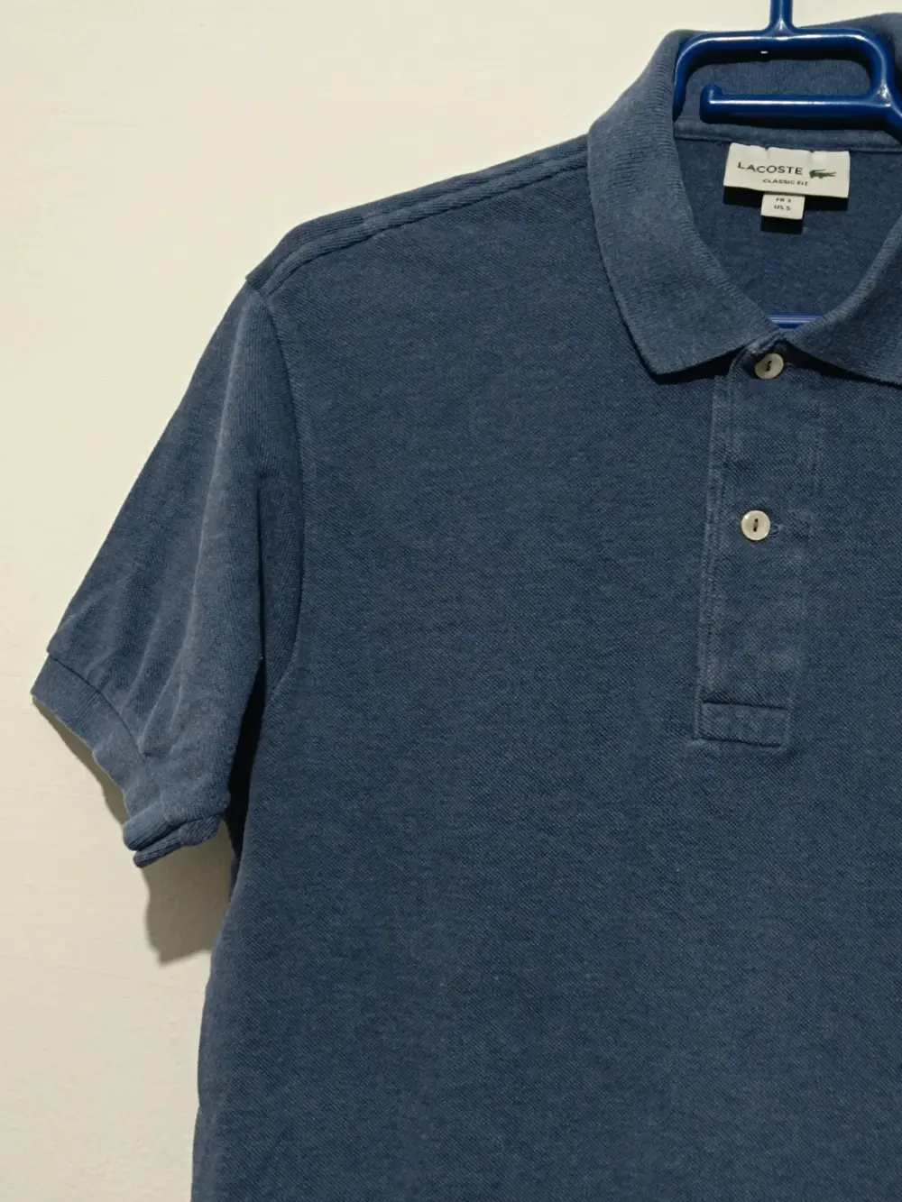 Polo manga corta Lacoste talla 3 equivale a una S, foto 4