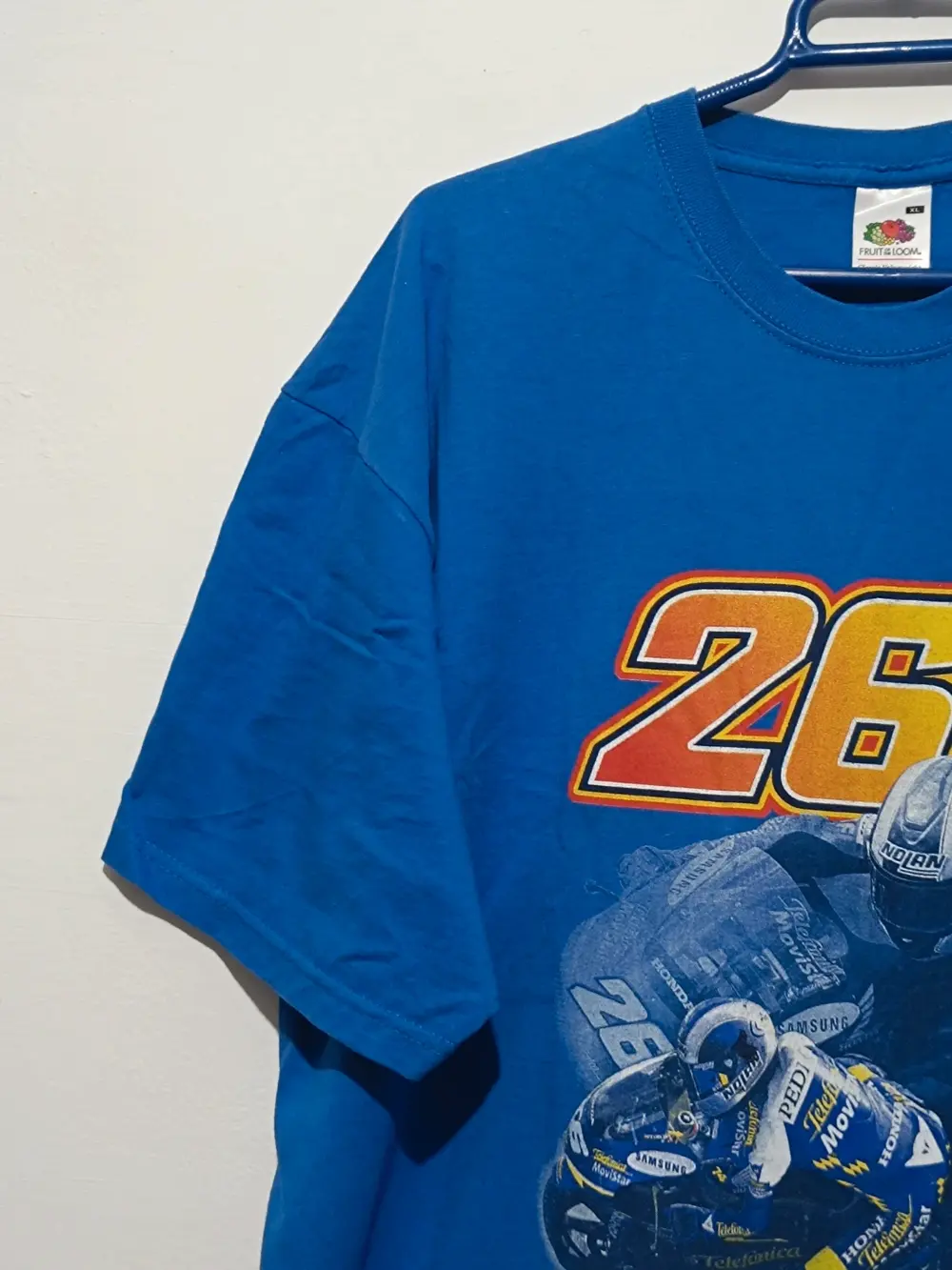 Camiseta vintage moto GP Pedrosa 26 talla XL Fruit of the loom, foto 3