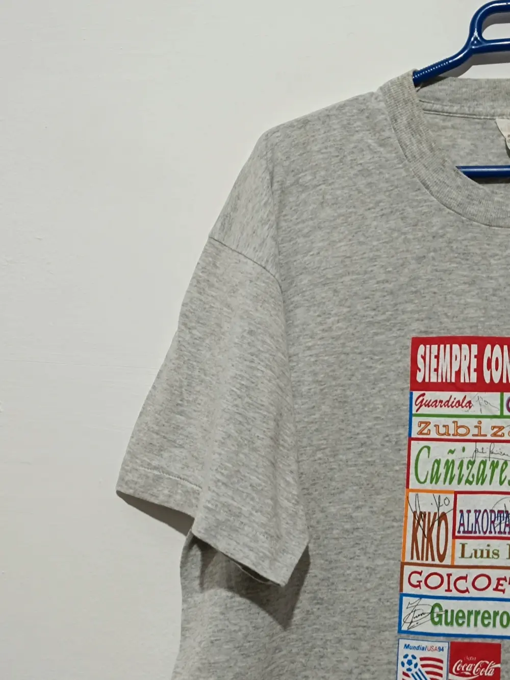 Camiseta vintage Coca-Cola Mundial USA 94 Screen stars talla L, foto 3