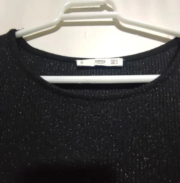 Vestido negro xispeado, Mango casual semiabierto Talla M, foto 2
