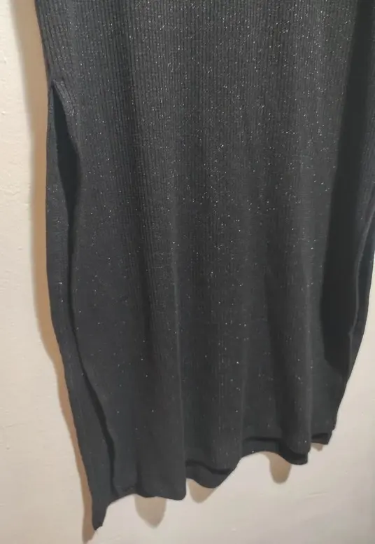 Vestido negro xispeado, Mango casual semiabierto Talla M, foto 4