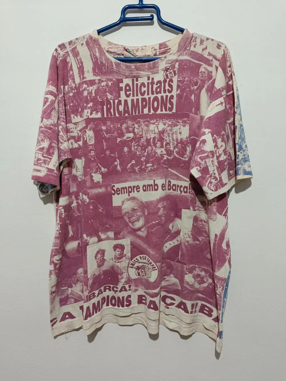Camiseta vintage FC Barcelona Tricampiones año 1993 talla XL ver medidas