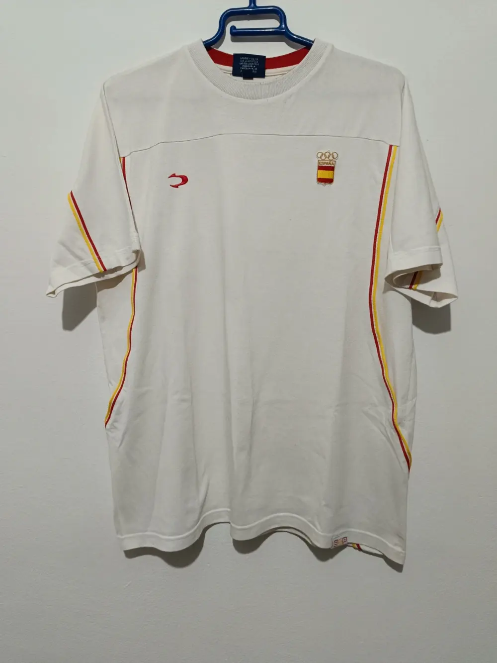 Camiseta vintage España Oficial Olimpiadas Atenas 2004 John Smith talla L