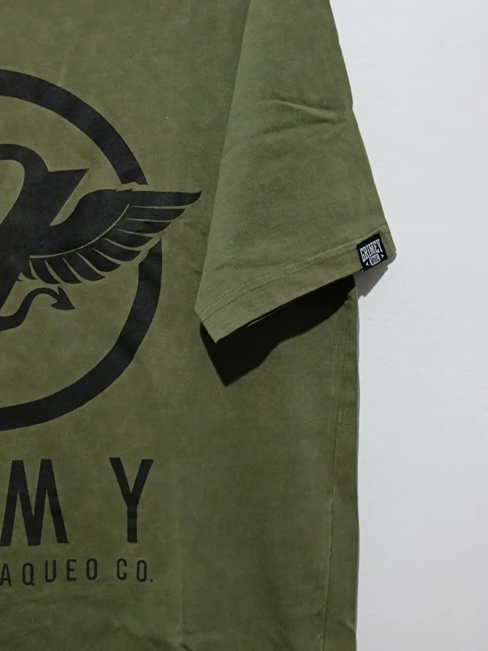 Camiseta manga corta Grimey fuego y saqueo verde militar talla L, foto 2