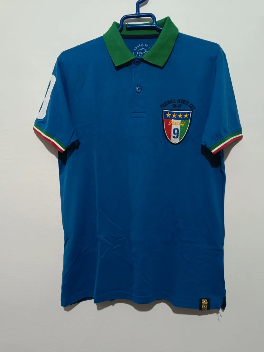 Camiseta Polo Italia football world cup 2014 Oficial núm 9 talla M