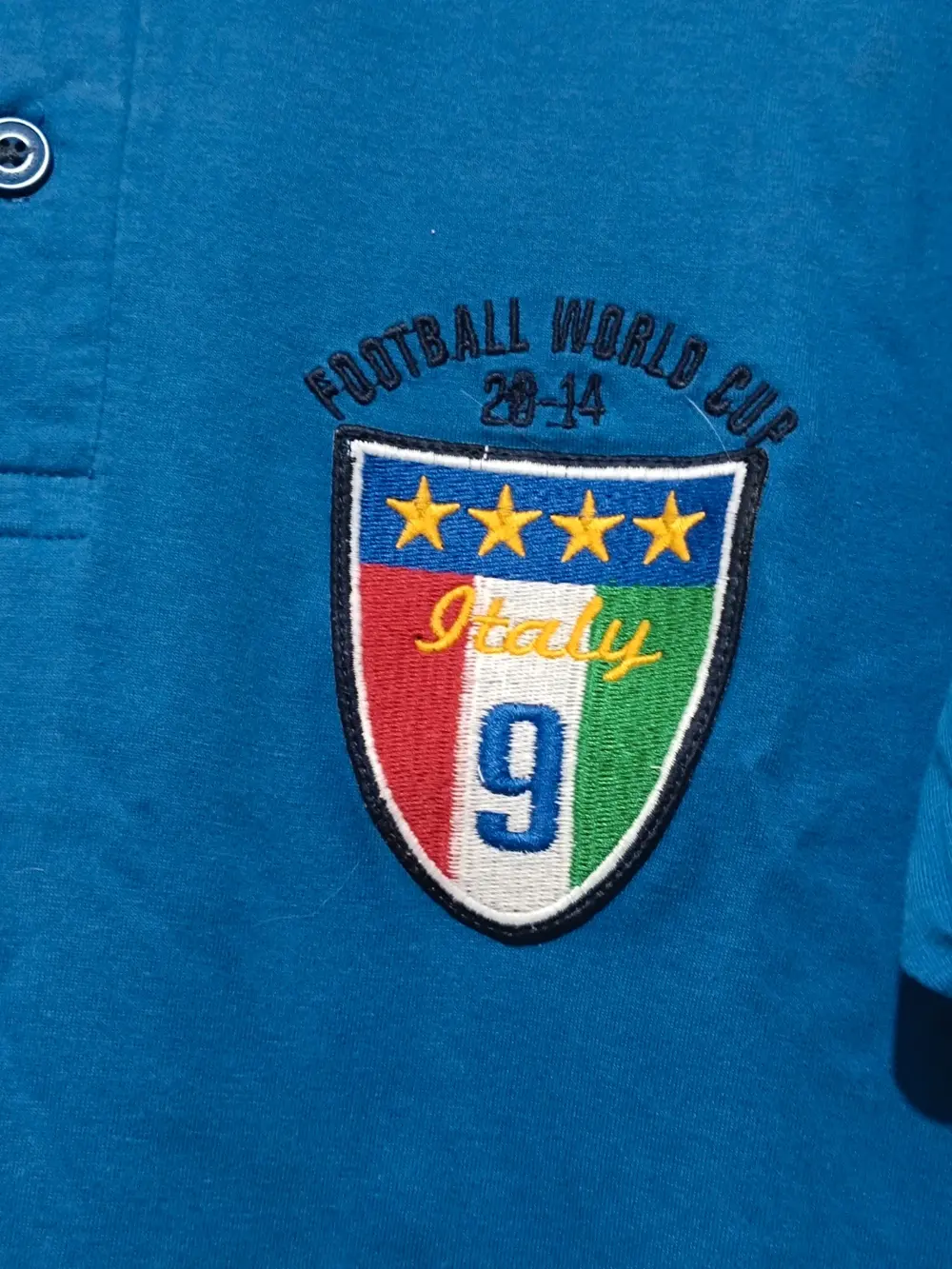 Camiseta Polo Italia football world cup 2014 Oficial núm 9 talla M, foto 4