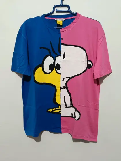 Camiseta manga corta mujer Peanuts Zara talla L