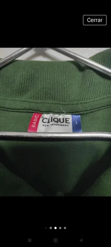 Polo manga corta Clique Talla L, sirve para M ver medidas, foto 4