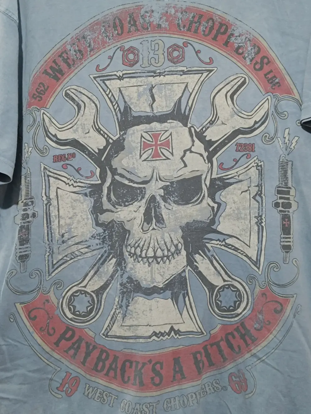 Camiseta manga corta Choppers West Coast talla L, foto 2