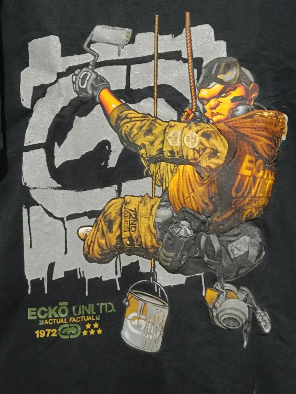 Camiseta vintage Ecko Unltd. Con estampado grafiti Y2K talla sirve para XS/S ver medidas, foto 3