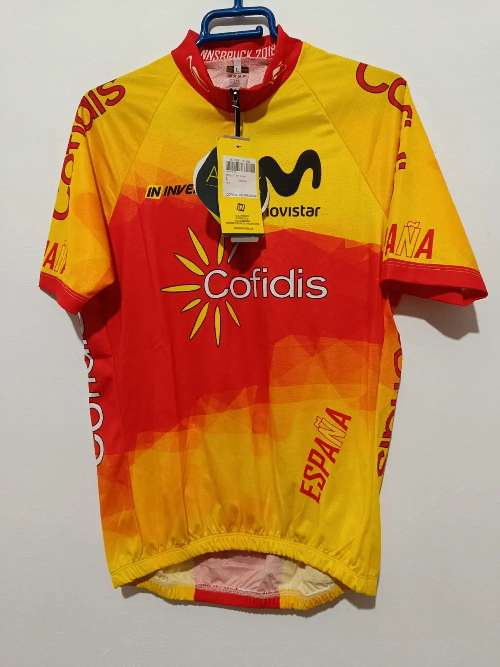 Maillot ciclismo Cofidis Team España nuevo con etiquetas talla L Inverse