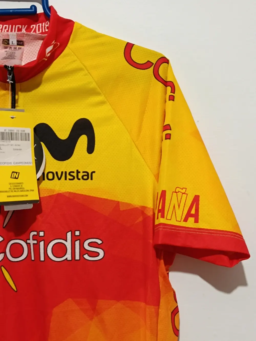 Maillot ciclismo Cofidis Team España nuevo con etiquetas talla L Inverse, foto 4