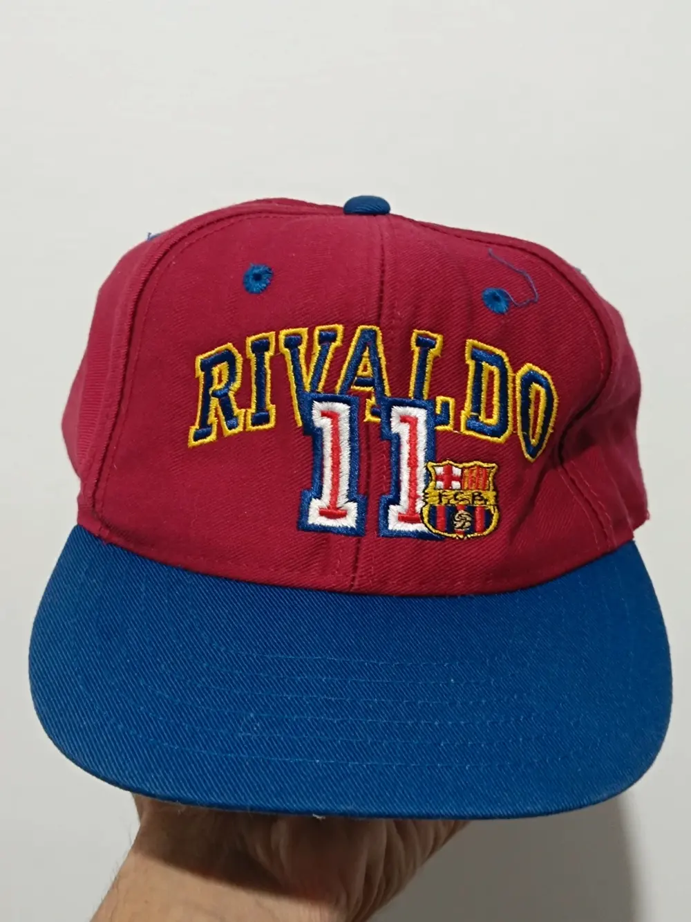 Gorra vintage FC Barcelona Rivaldo 11 Corner talla única ajustable adulto unisex, foto 2