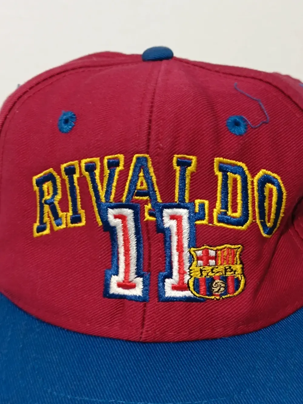 Gorra vintage FC Barcelona Rivaldo 11 Corner talla única ajustable adulto unisex, foto 4