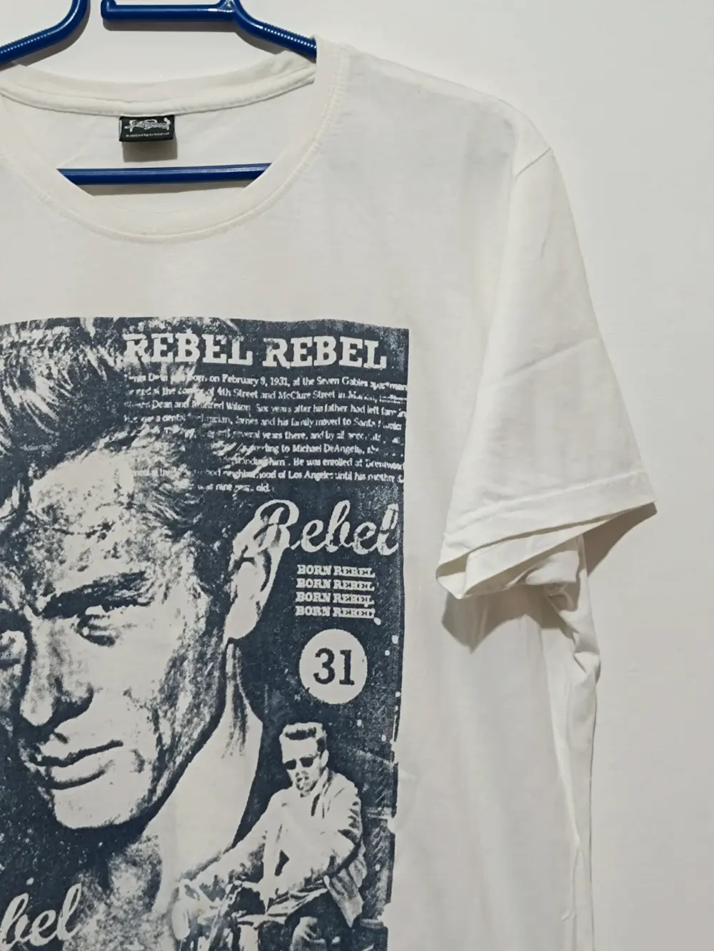 Camiseta vintage James Dean Born Rebel talla L Hollywood Legends, foto 4